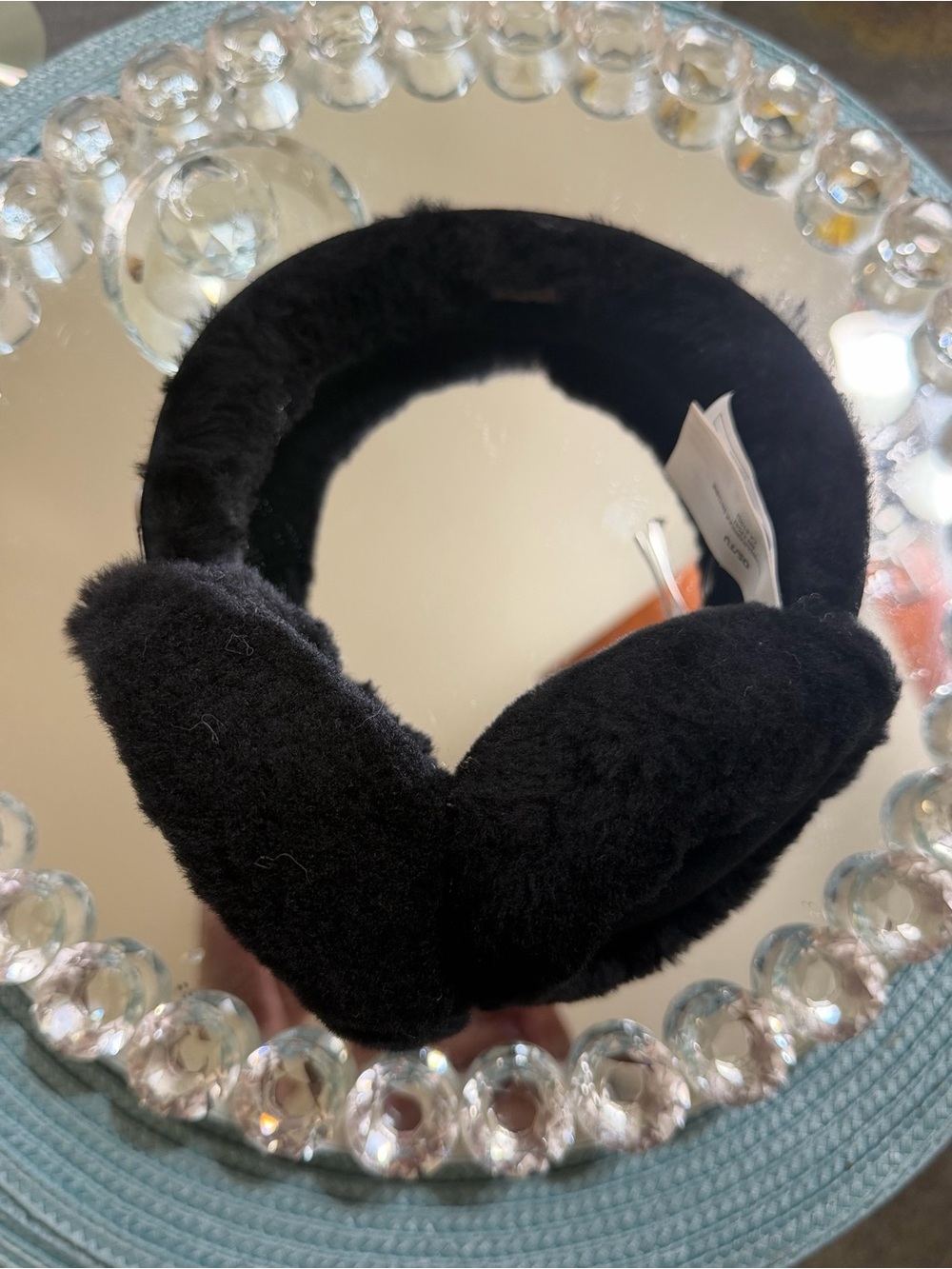 UGG Black Plush On-Ear Headphones